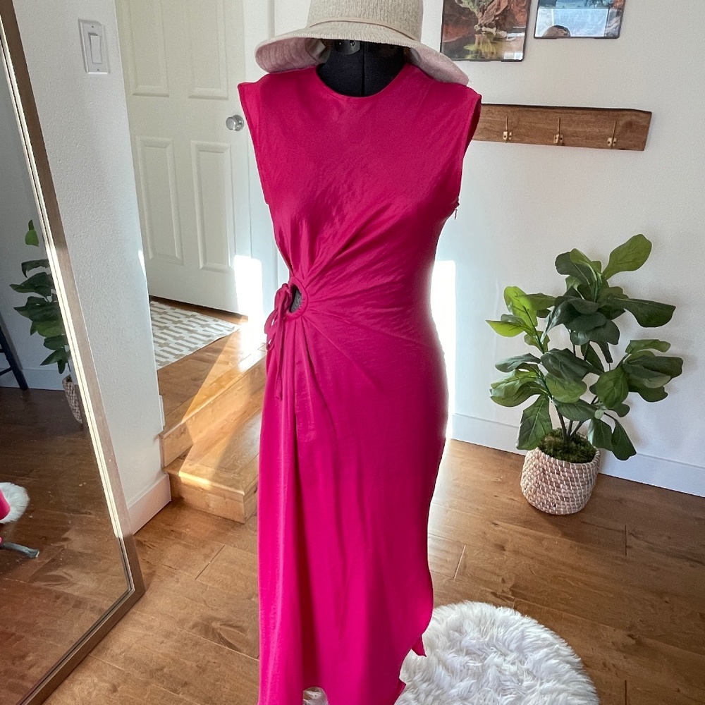 House of Harlow 1960 fitted Solid Pink Maxi Dress